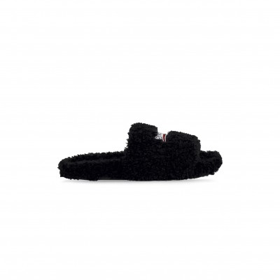 BALENCIAGA WOMEN'S FURRY SLIDE SANDAL 654261W2DO11096
